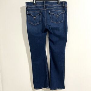 HUDSON Beth Baby Boot Jeans Size 34 Cut Blue Mid-Rise Stretch Denim Flap Pocket